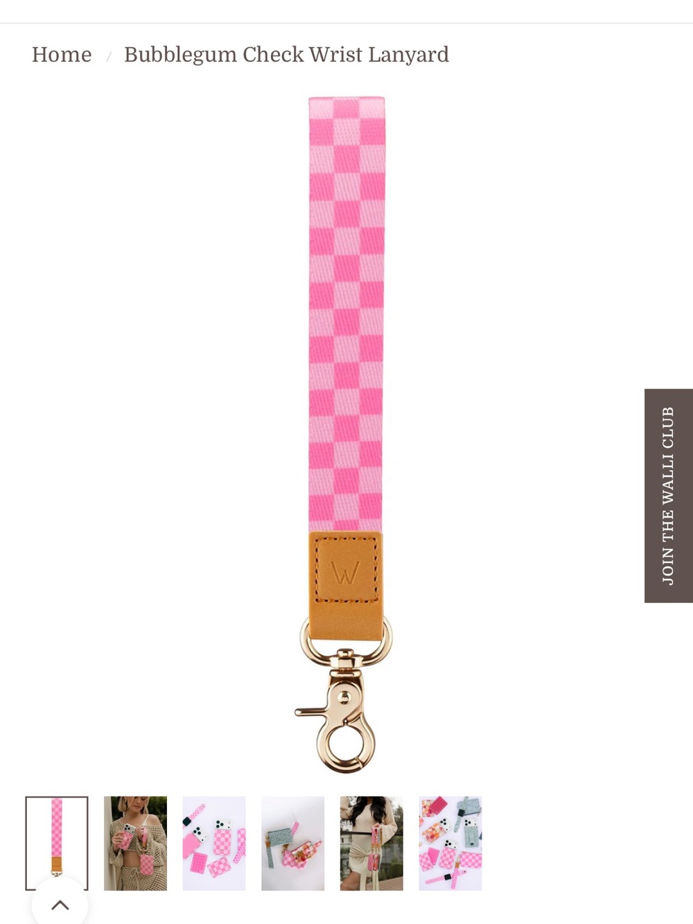 Walli - bubblegum checker keychain